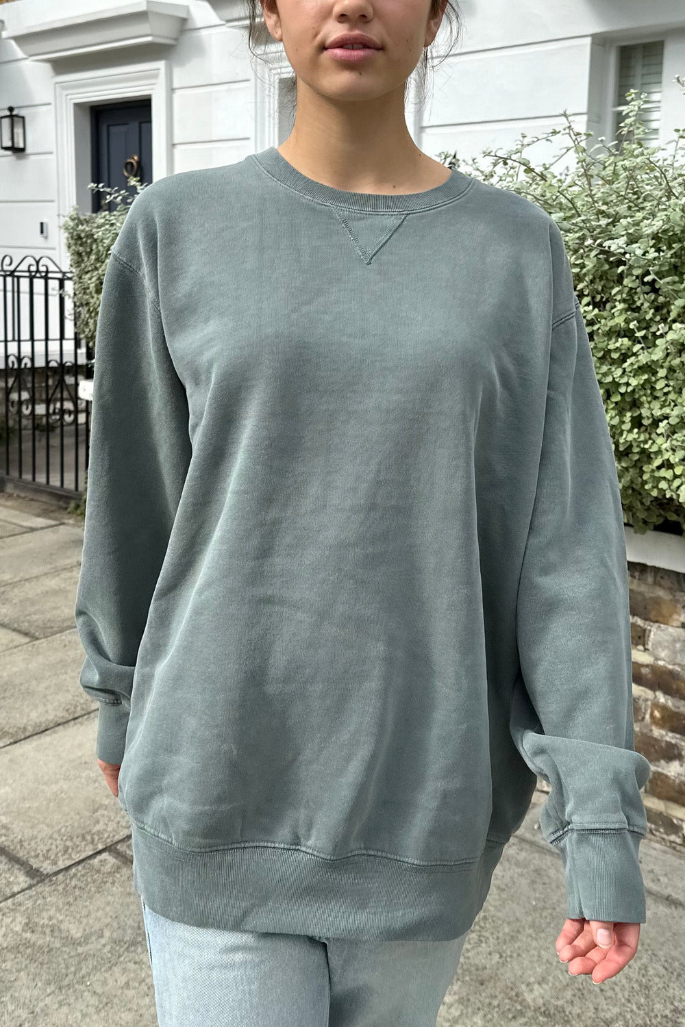 Erica Oversized Sweatshirt | Green Grey / Oversized Fit