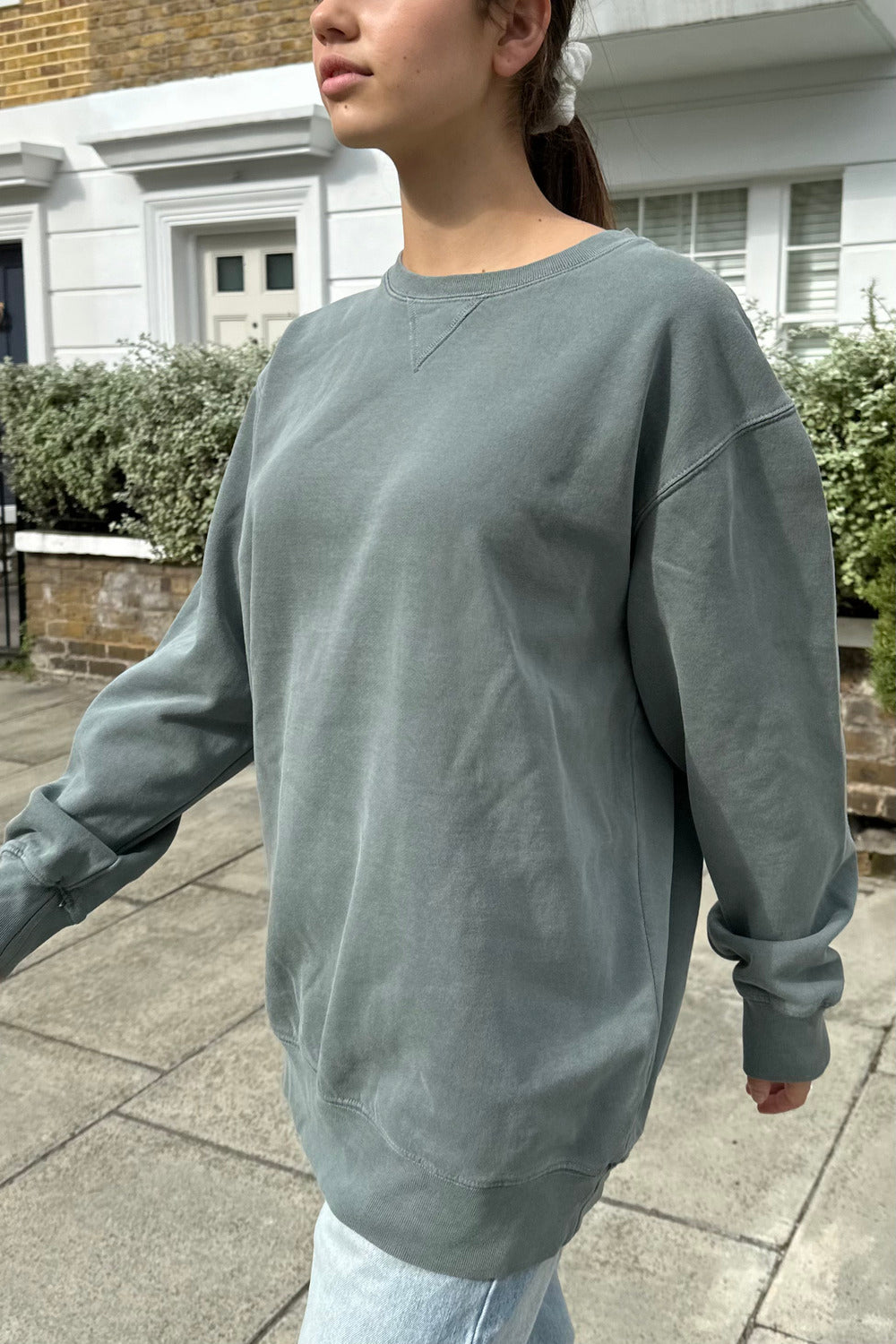 Erica Oversized Sweatshirt | Green Grey / Oversized Fit