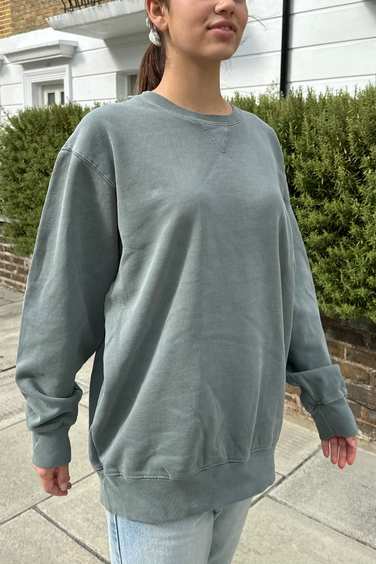 Erica Oversized Sweatshirt | Green Grey / Oversized Fit