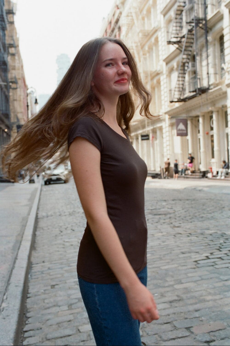 Chloe Top | Dark Brown / XS/S