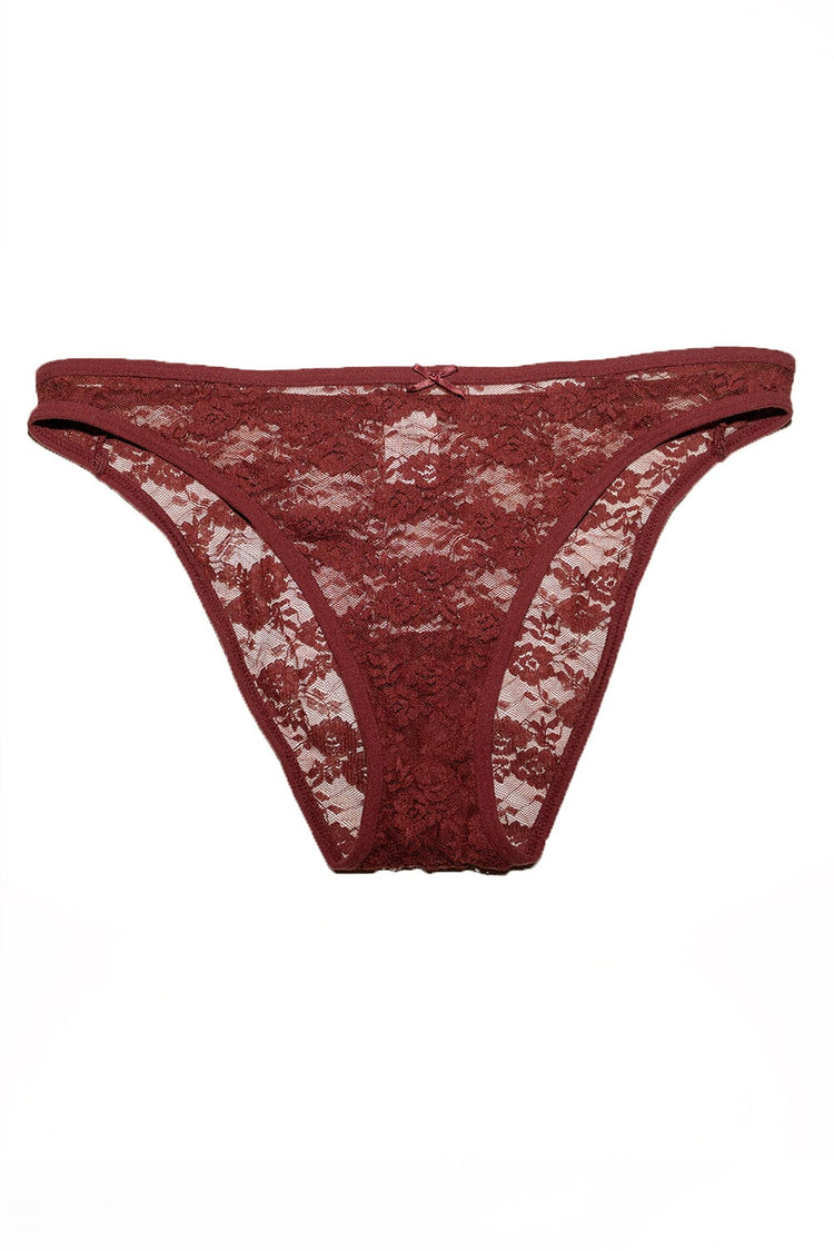 Lace Underwear | Burgundy / XS/S