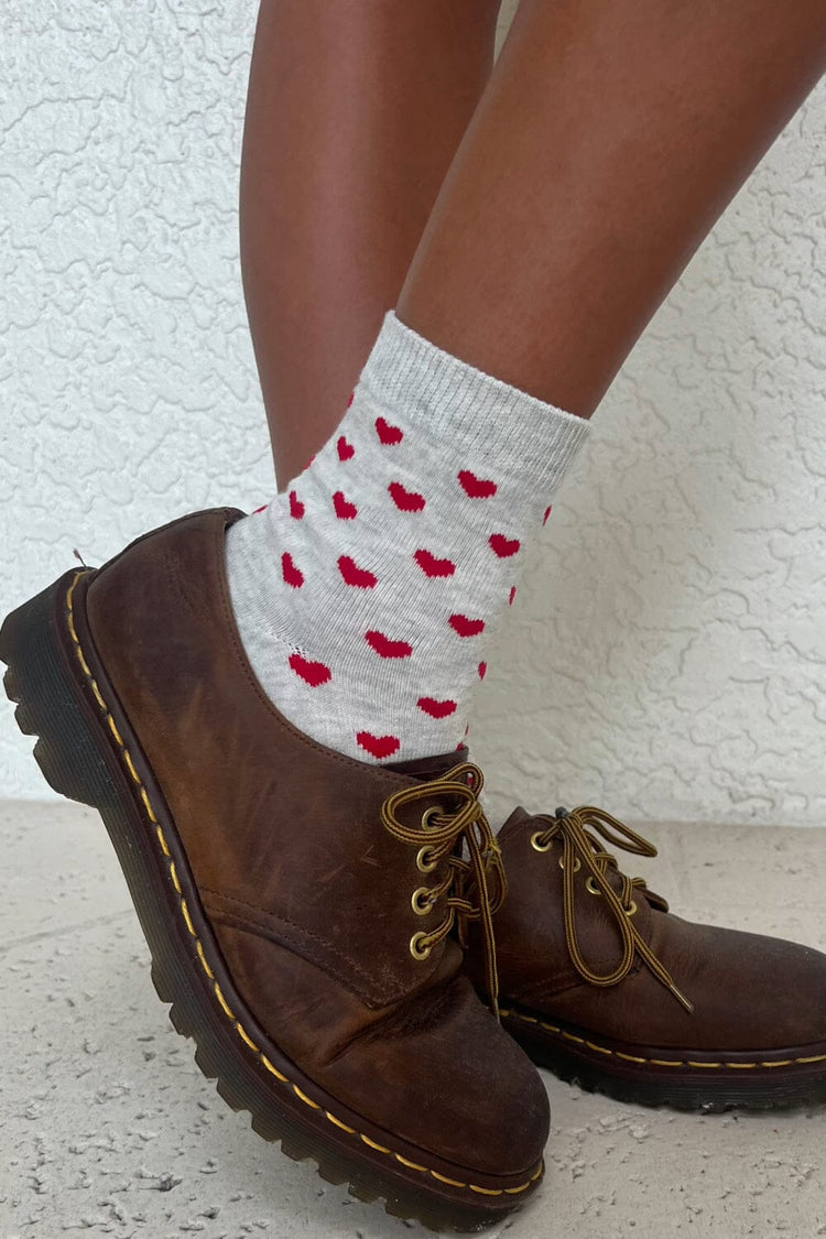 Heart Socks | Grey