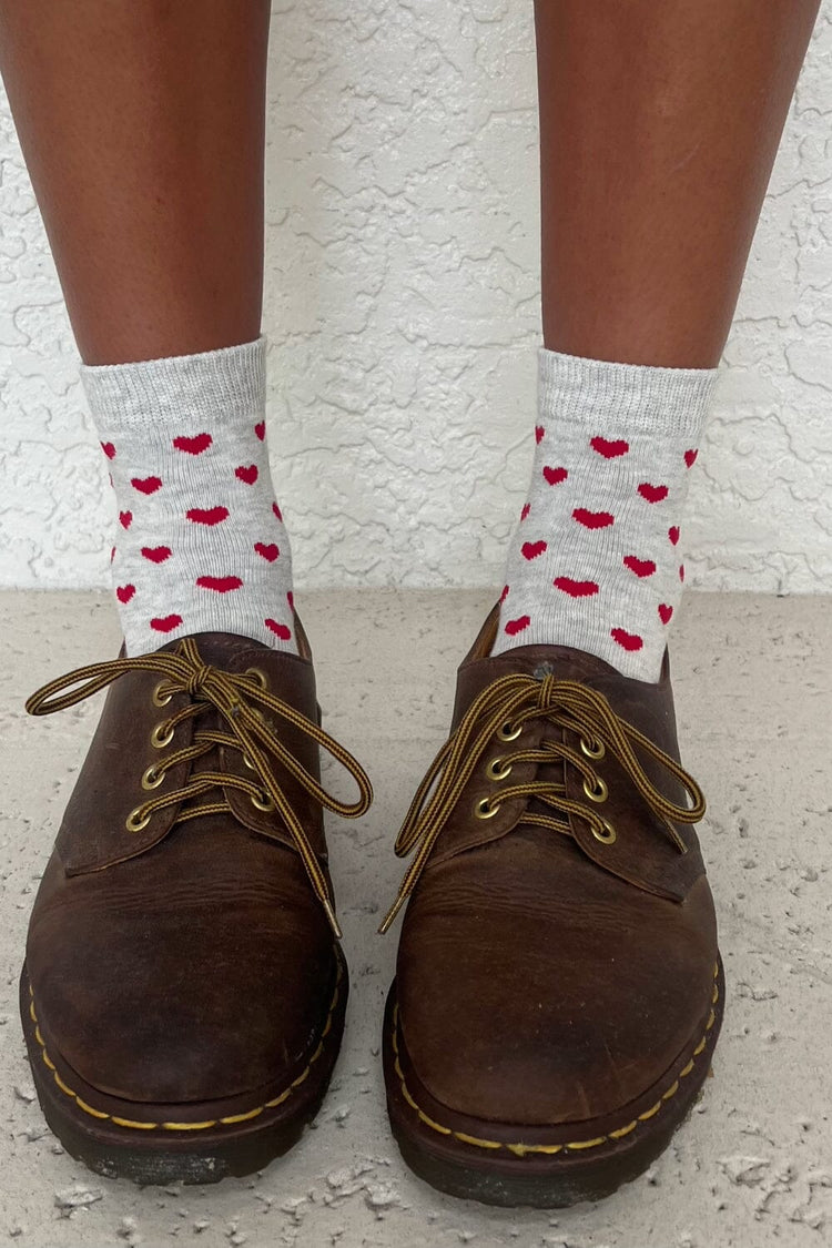 Heart Socks | Grey