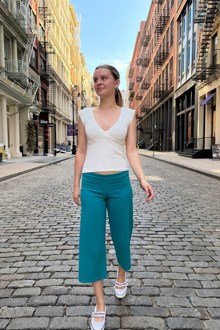 Priscilla Capri pants | Teal / XS/S