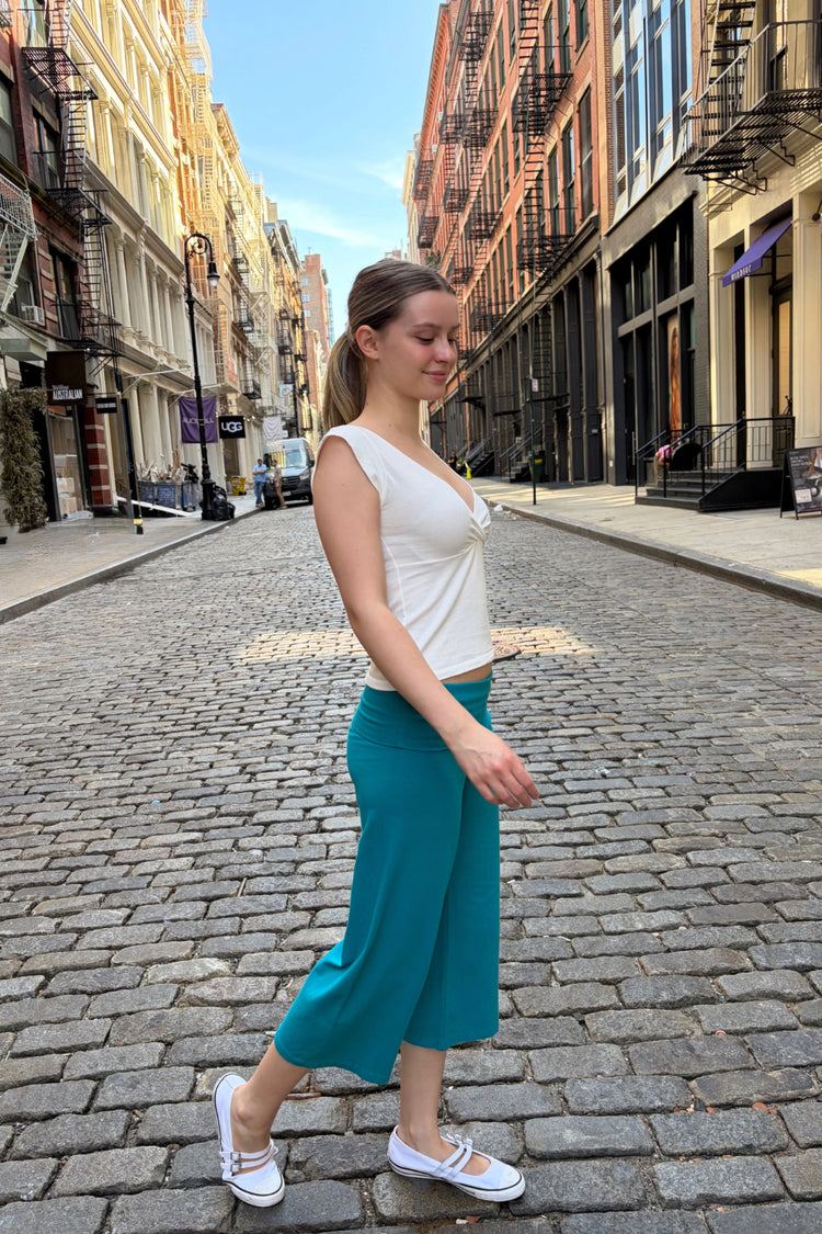 Priscilla Capri pants | Teal / XS/S