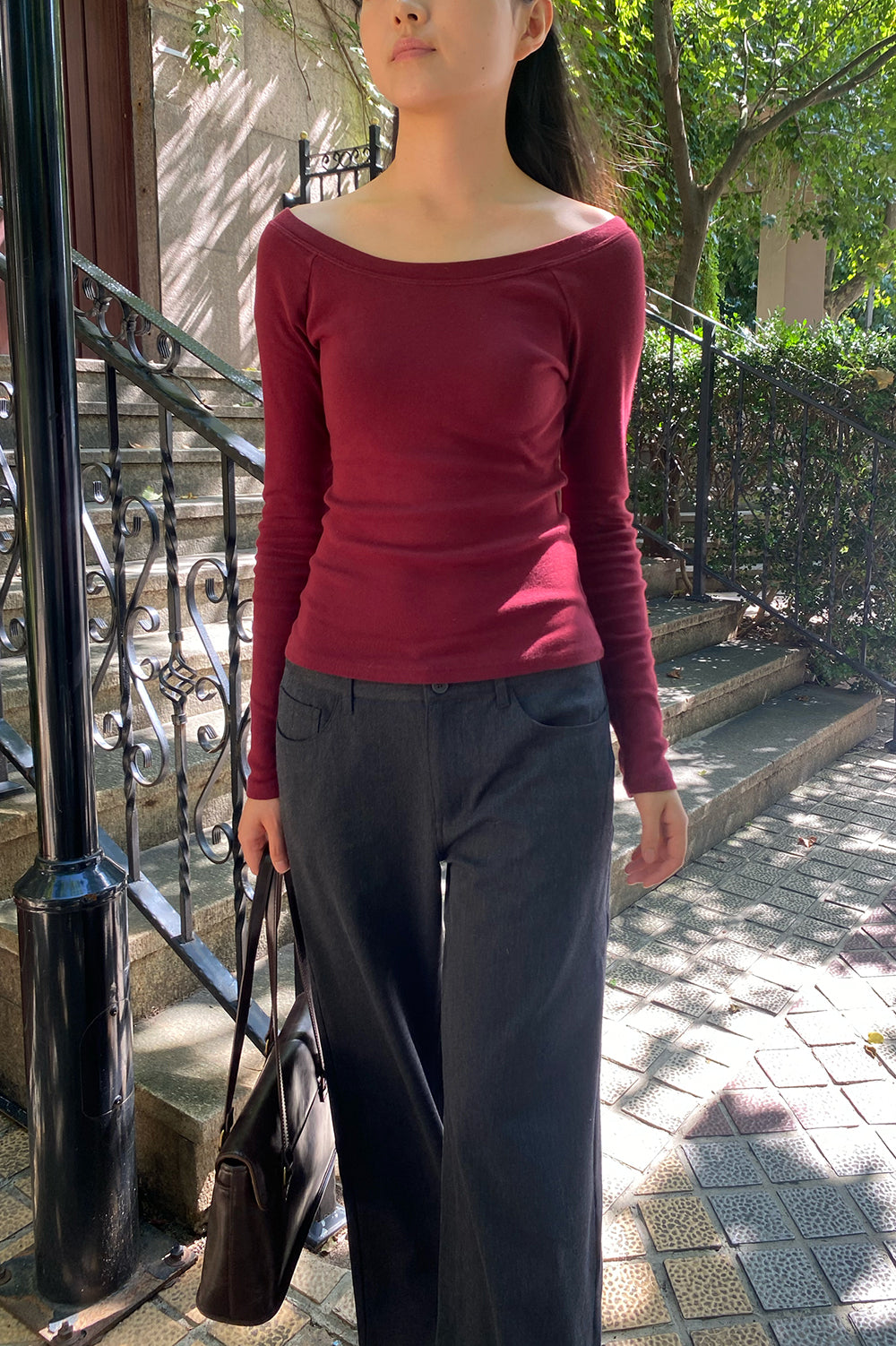 Camila Top | Burgundy / XS/S