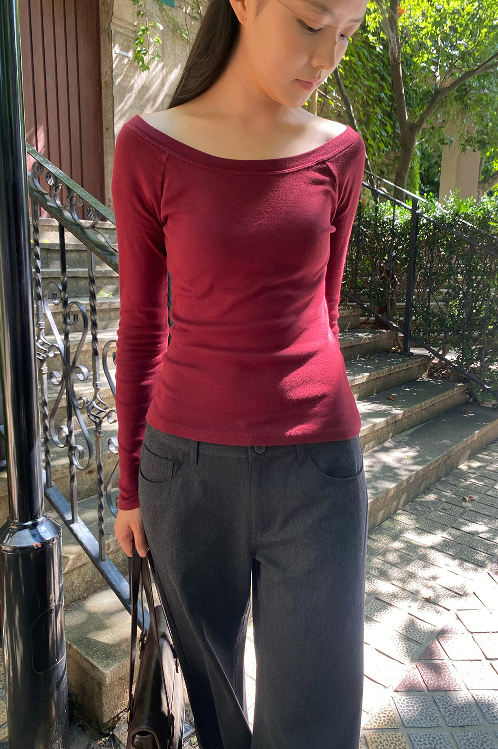 Camila Top | Burgundy / XS/S