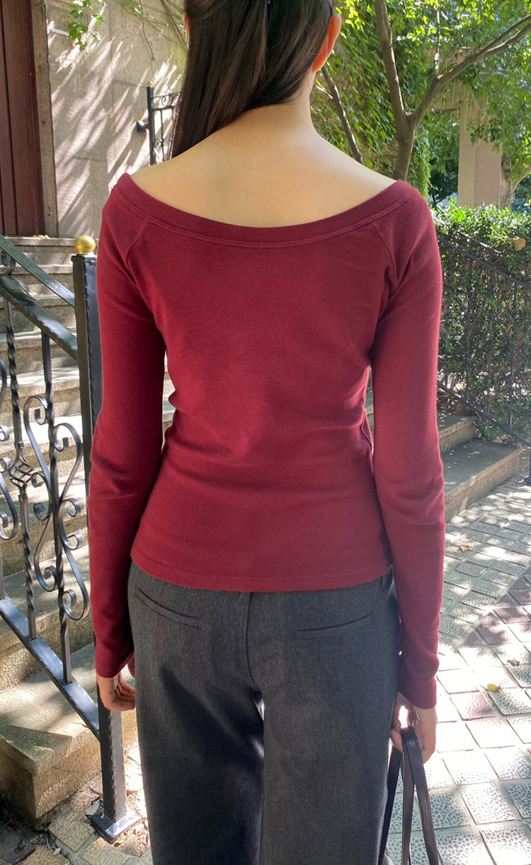 Camila Top | Burgundy / XS/S