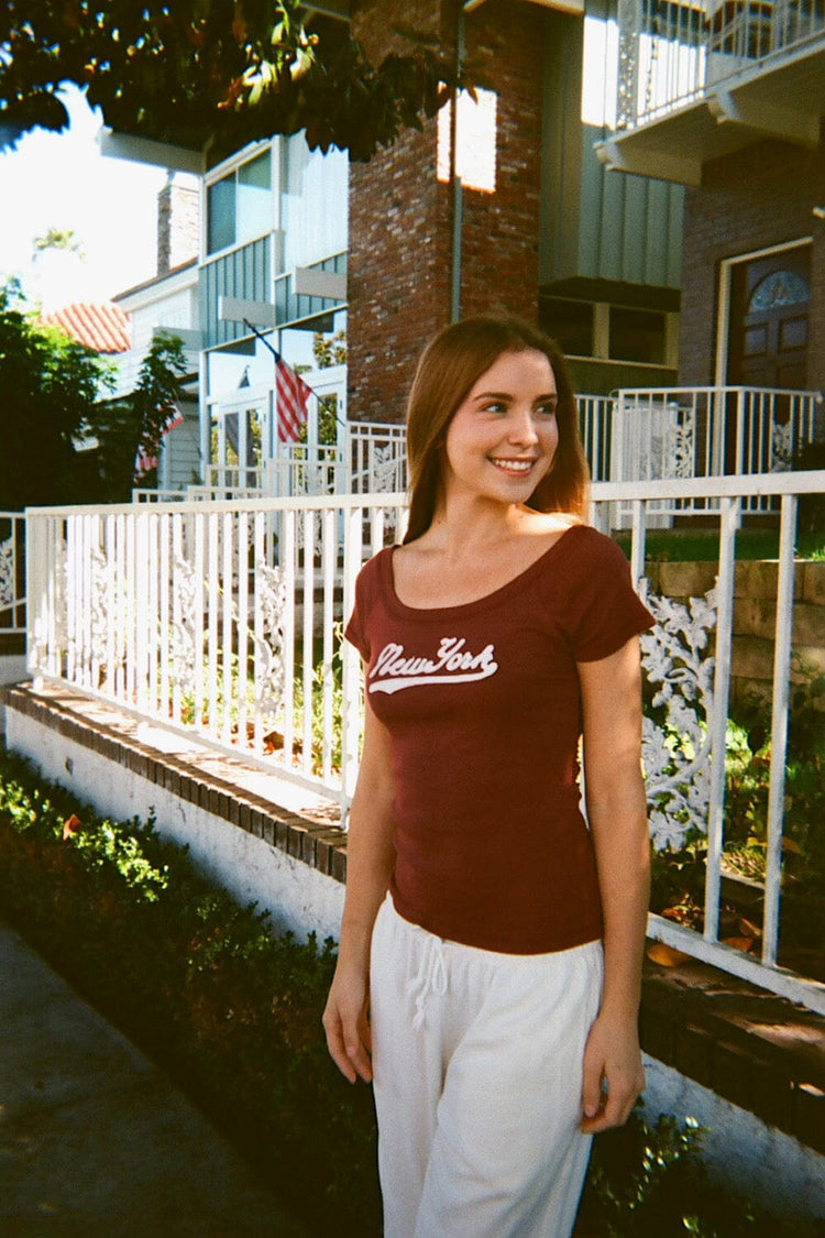 Ginny New York Top | Burgundy / XS/S