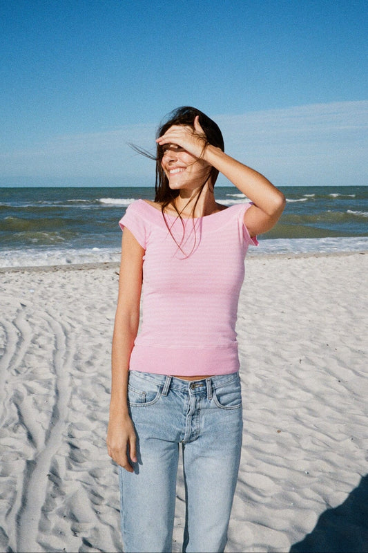 Bubblegum Pink and Pink Stripes / XS/S