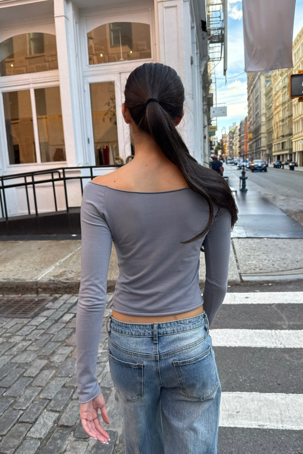 Bonnie Top | Light Charcoal Grey / XS/S