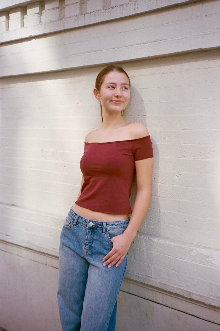 Bonnie Top | Burgundy / XS/S