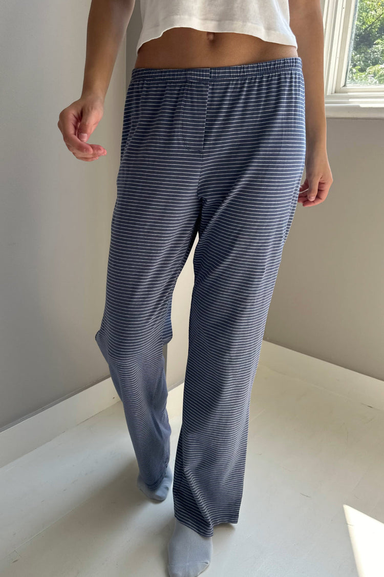 Keira Stripes Sweatpants | Faded Blue / S