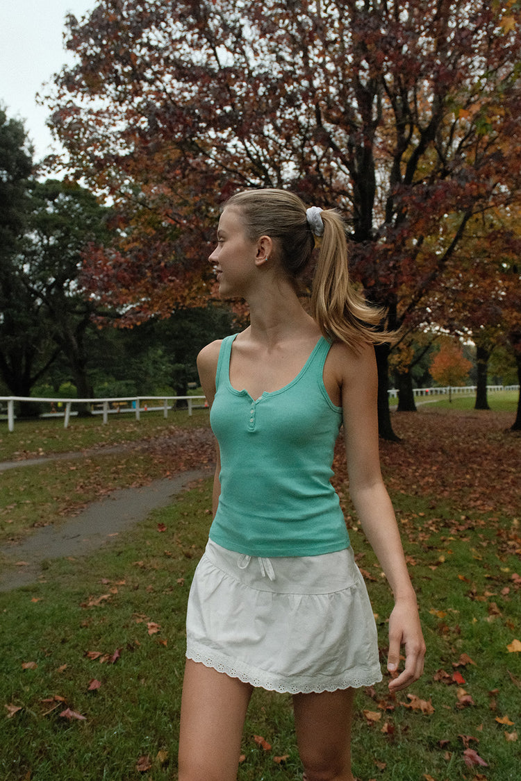 Dalis Long Tank | Seafoam Teal / XS/S