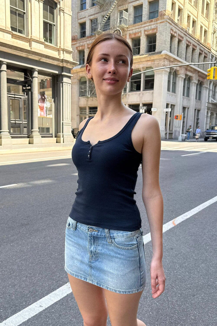 Dalis Long Tank | Navy Blue / XS/S