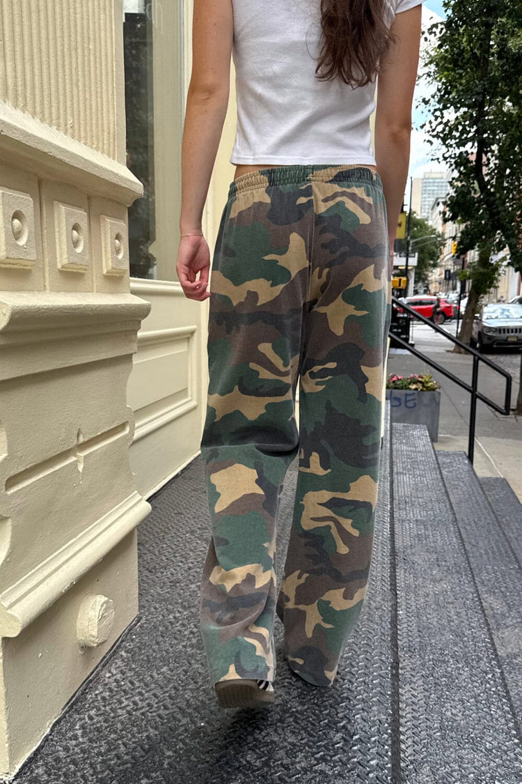Anastasia Tie Sweatpants | Camouflage / S/M