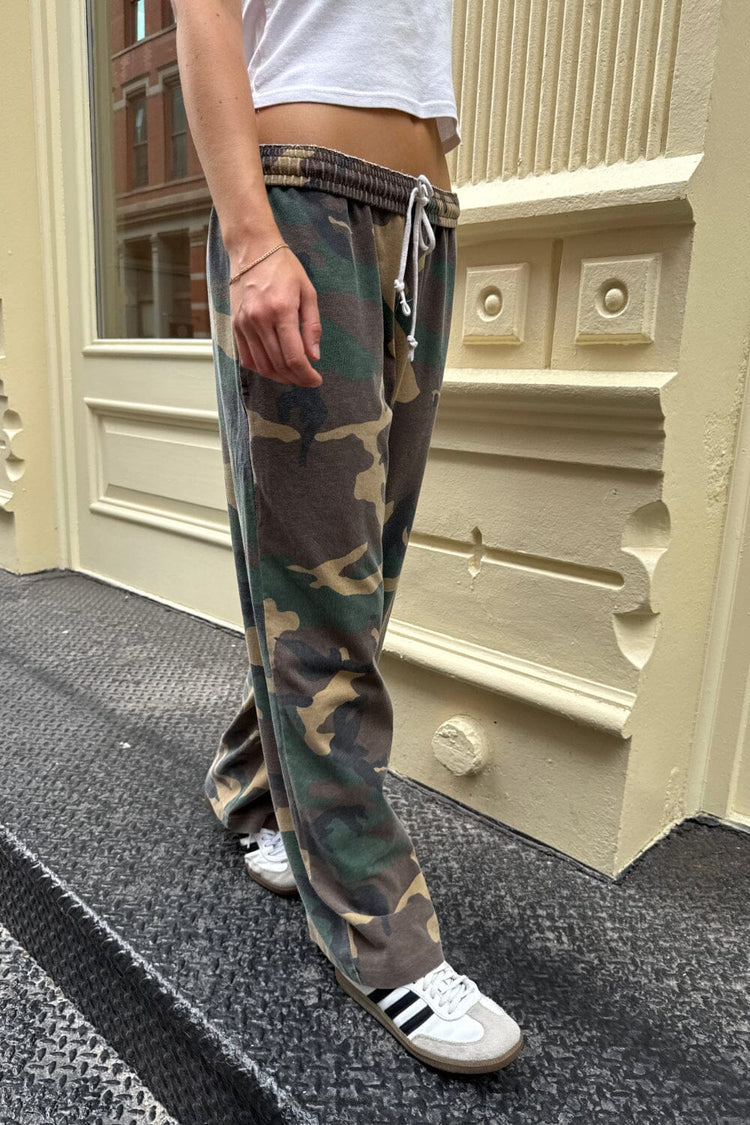 Anastasia Tie Sweatpants | Camouflage / S/M