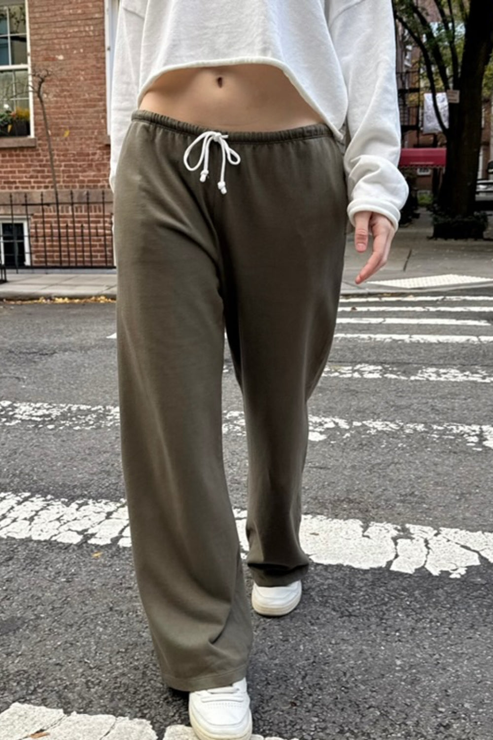 Autumn Tie Sweatpants | Olive Green / XS/S