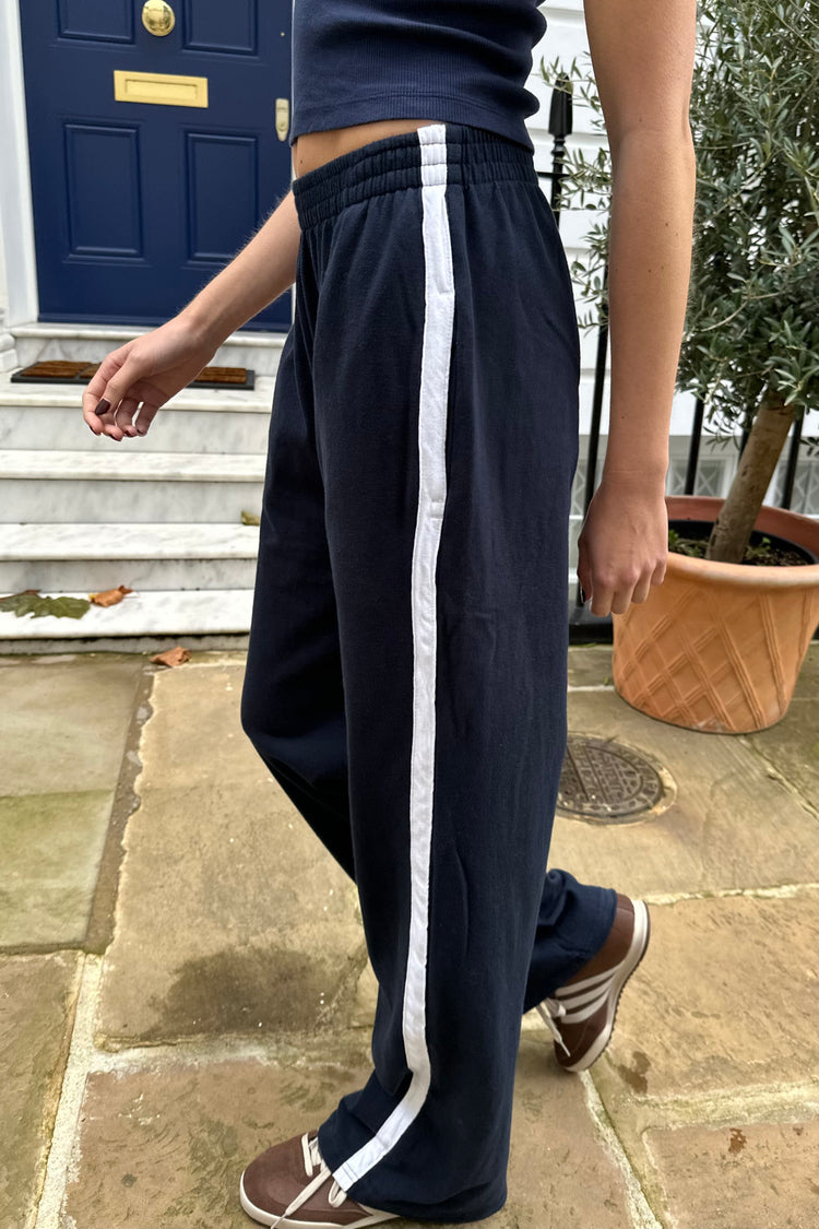 Anastasia Side Stripe Sweatpants | Navy / S/M