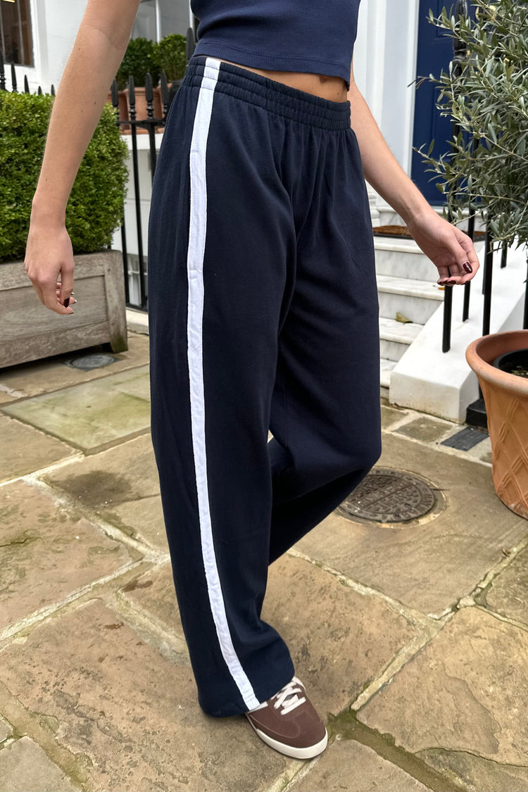 Anastasia Side Stripe Sweatpants | Navy / S/M