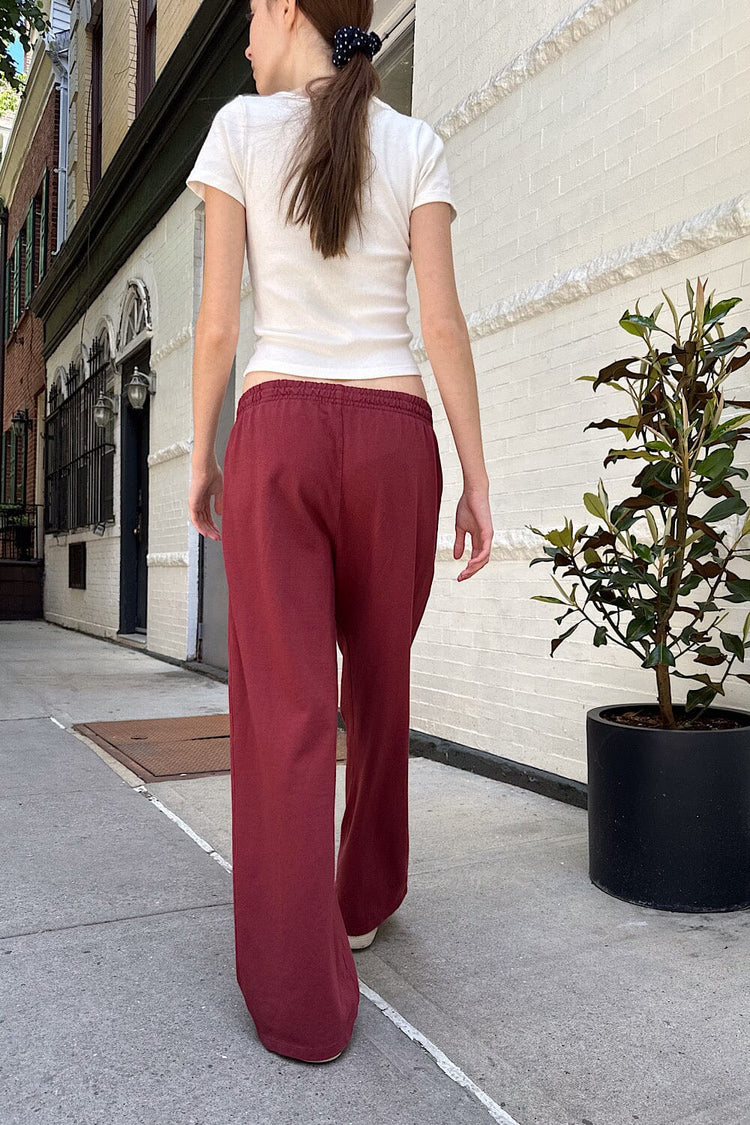 Anastasia Tie Sweatpants | Burgundy / S/M