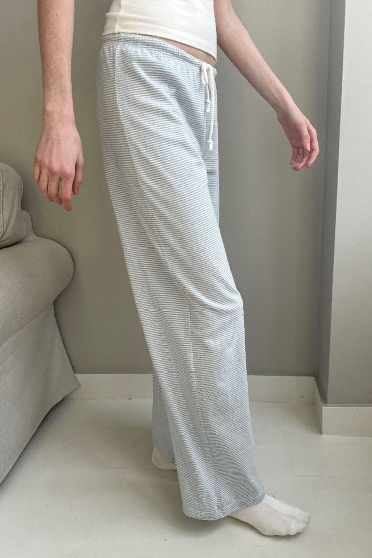 Anastasia Pants | Light Blue With White Stripes / S