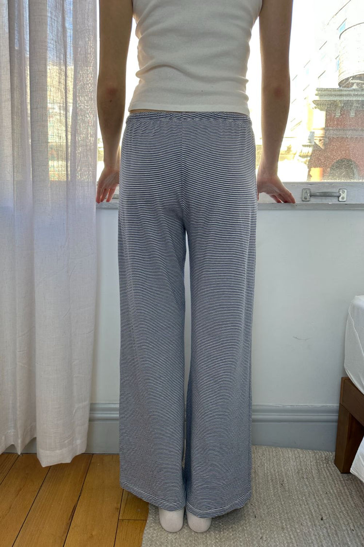 Anastasia Stripes Pants | Faded Blue With White Stripes / S