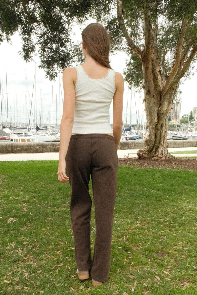 Anastasia Tie Sweatpants | Mocha