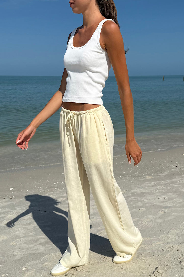 Anastasia Pants | Pastel Yellow