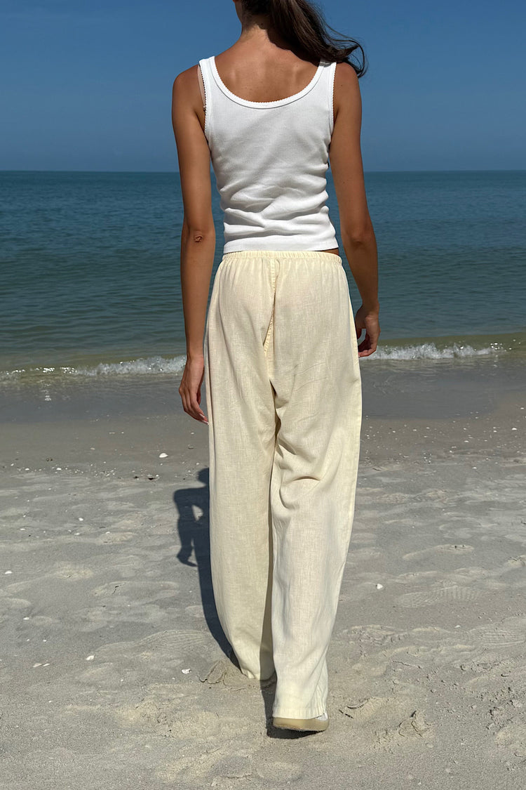 Anastasia Pants | Pastel Yellow