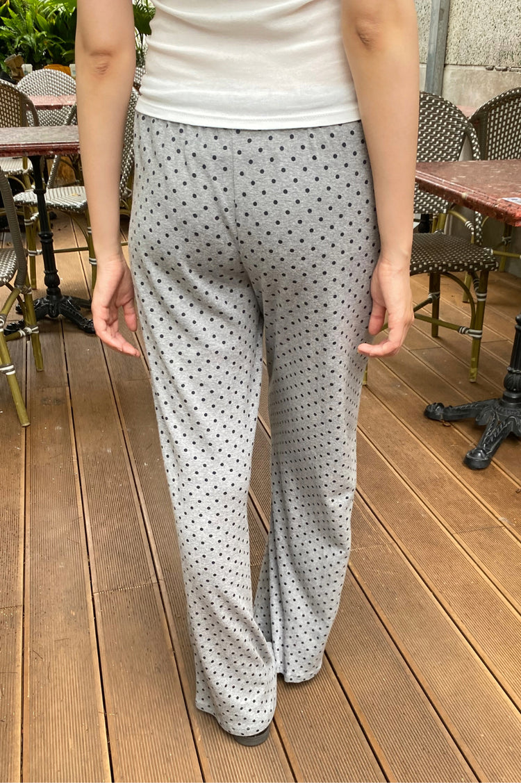 Anastasia Polka Dot Pants | Grey With Black polka Dot / XS/S