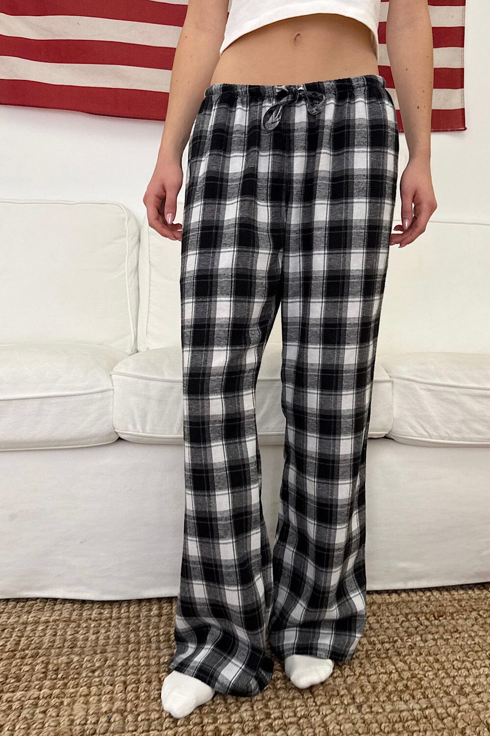 Noelia Plaid Pants | Black and White Plaid / XS/S