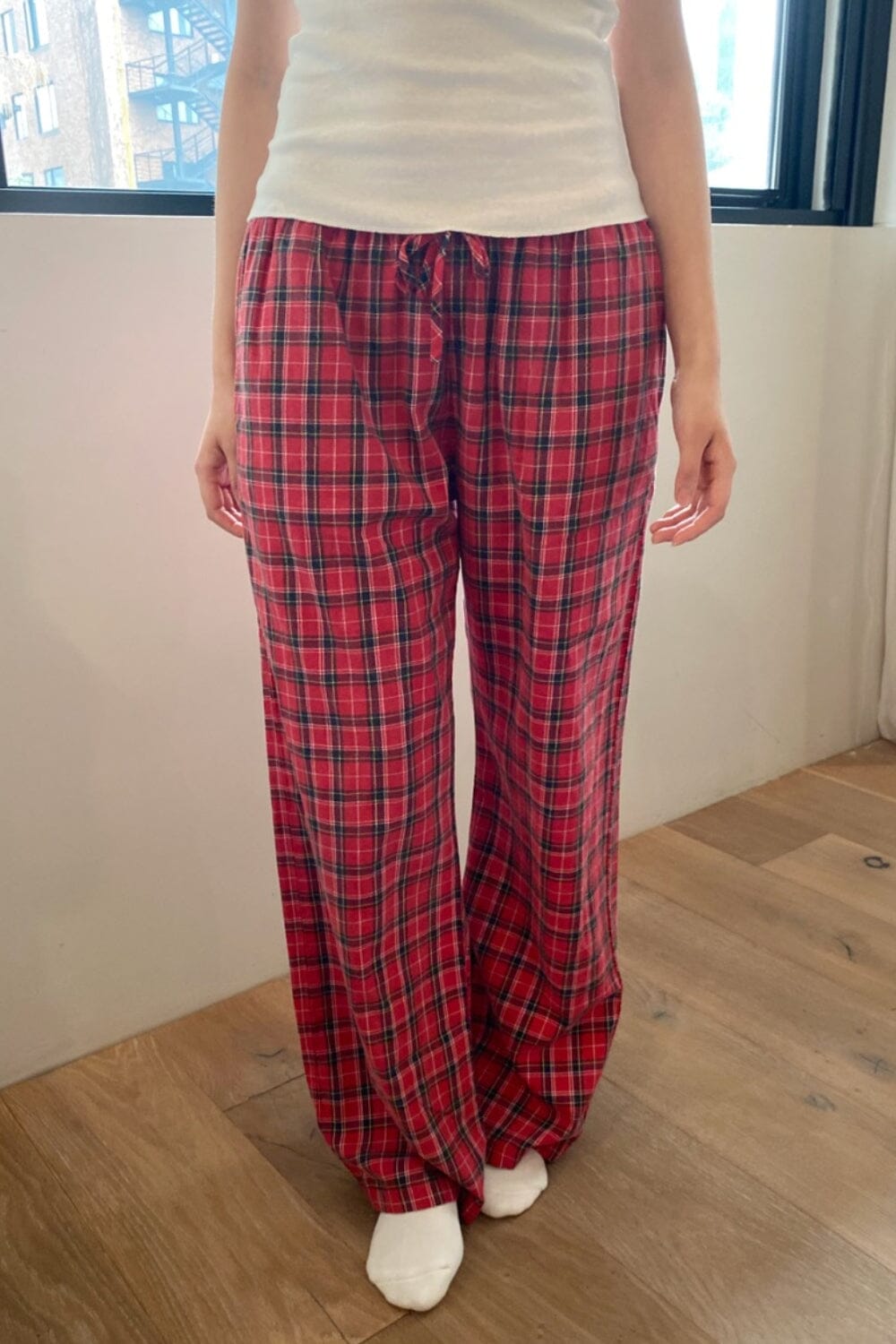 Noelia Plaid Pants | Red Plaid / XS/S