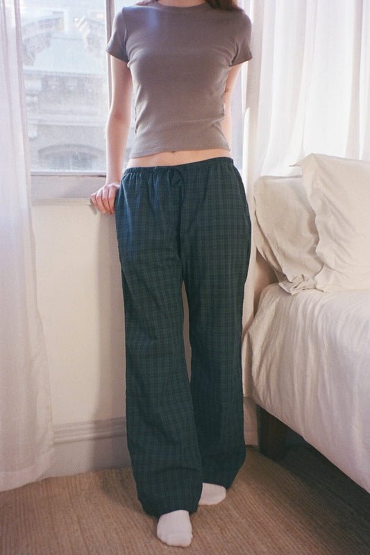 Green and Navy Plaid / XS/S