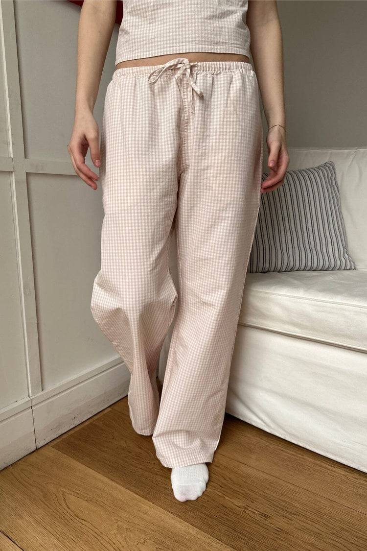 Anastasia Pants | Pastel Pink Plaid / S