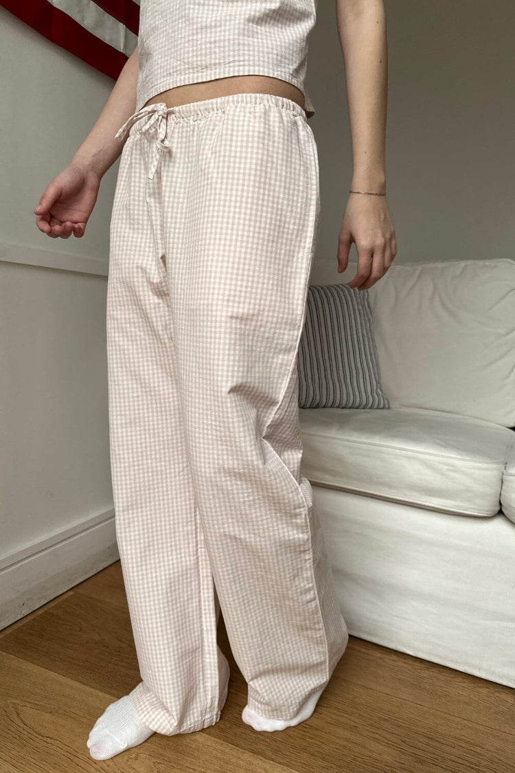 Anastasia Pants | Pastel Pink Plaid / S