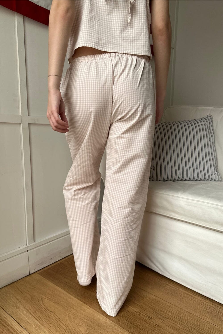 Anastasia Pants | Pastel Pink Plaid / S