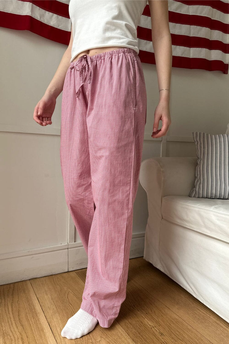 Anastasia Plaid Pants | Red Gingham / S