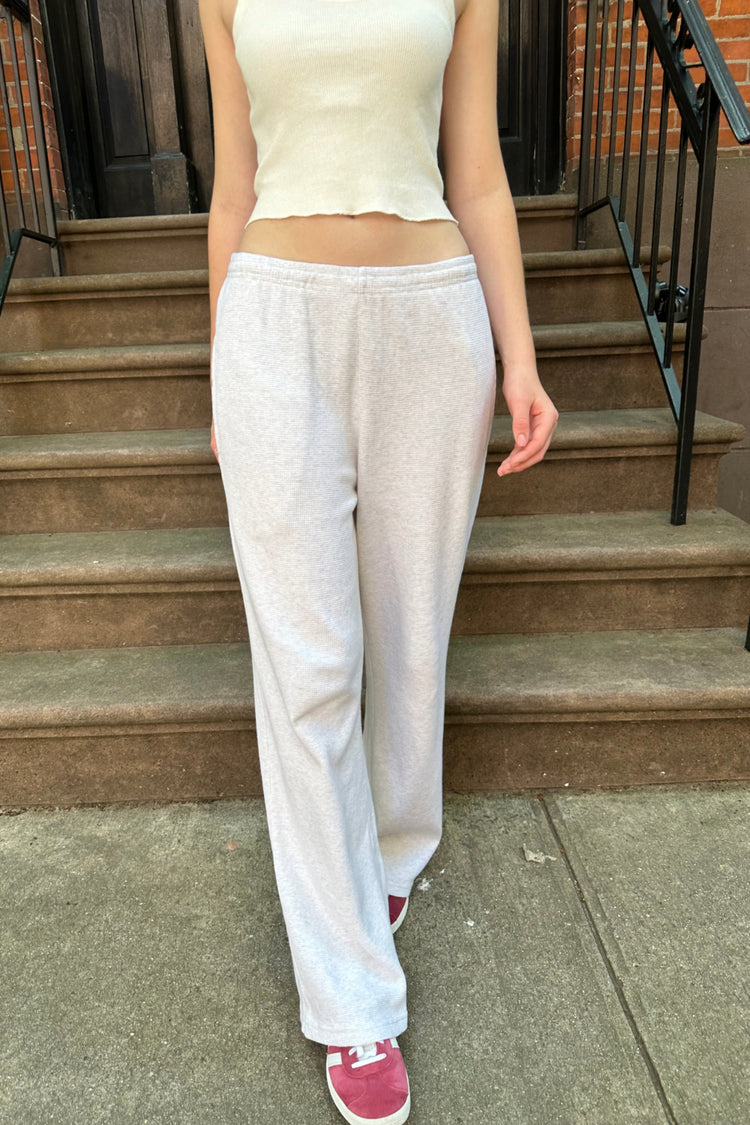 Anastasia Waffle Sweatpants | Silver Grey / S/M