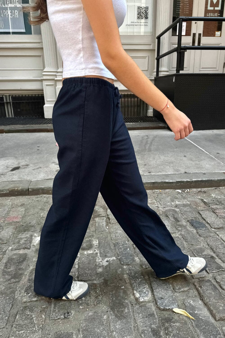 Anastasia Linen Pants | Navy / S