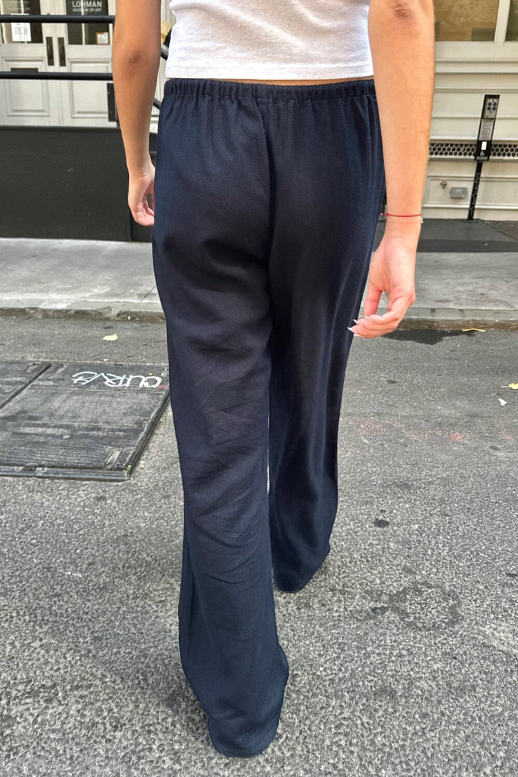 Anastasia Linen Pants | Navy / S