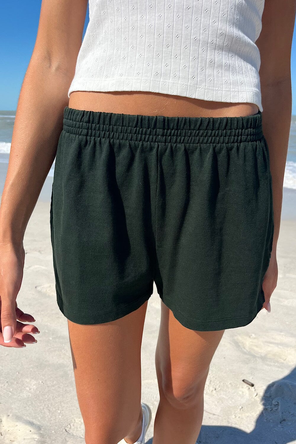 Rosa Sweatshorts | Dark Green / S