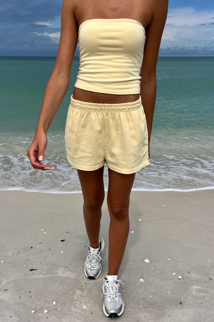 Rosa Sweatshorts | Pastel Yellow / S