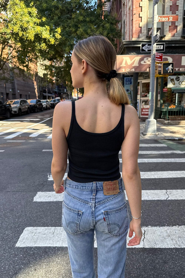 Beyonca Crop Tank | Black / Cropped Fit