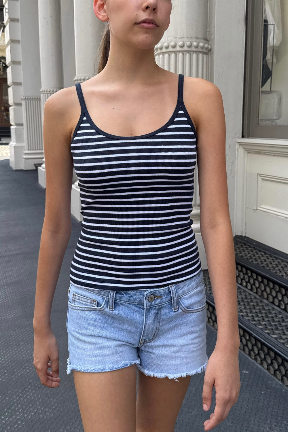 Navy Blue With White Stripes / XS/S
