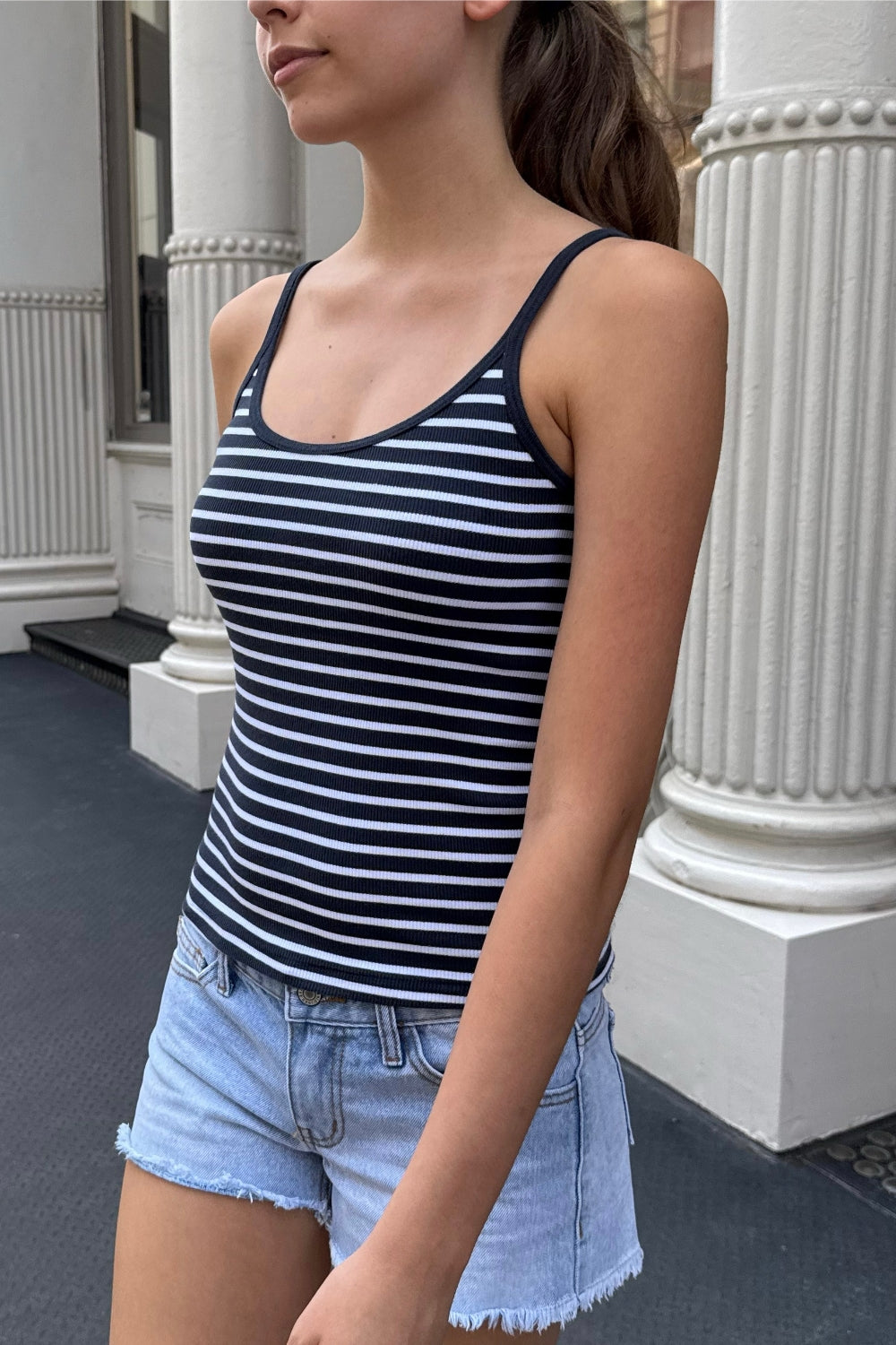 Navy Blue With White Stripes / XS/S
