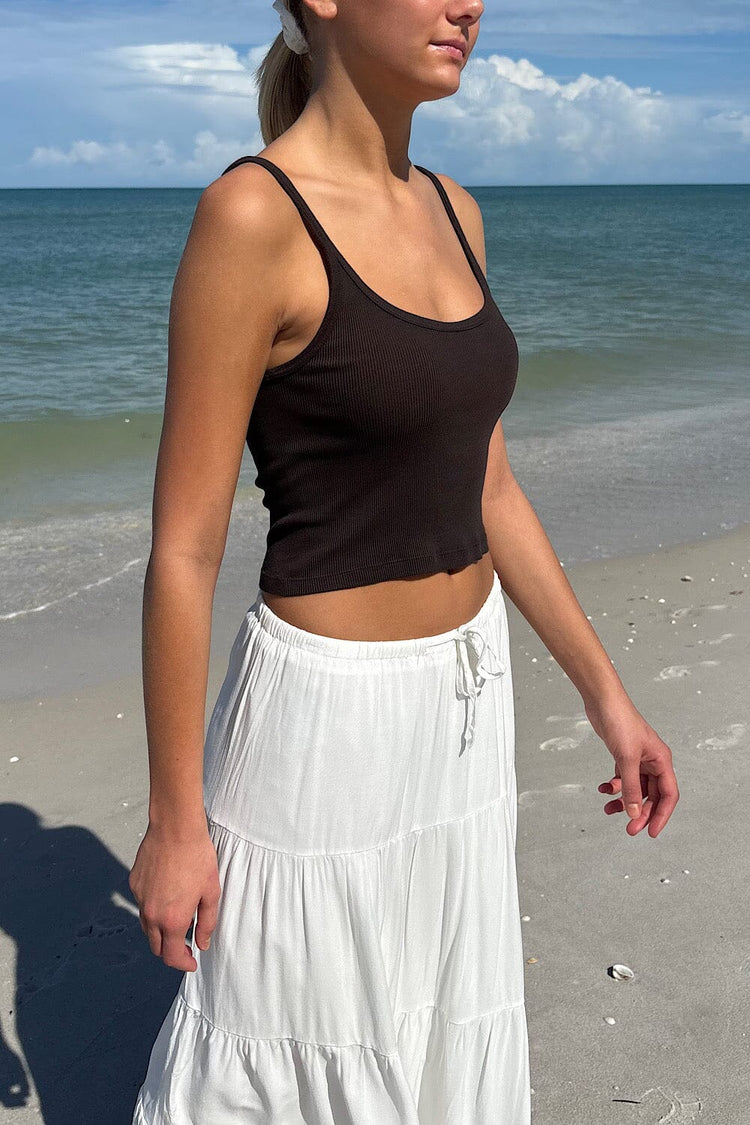 Beyonca Crop Tank | Dark Brown / XS/S