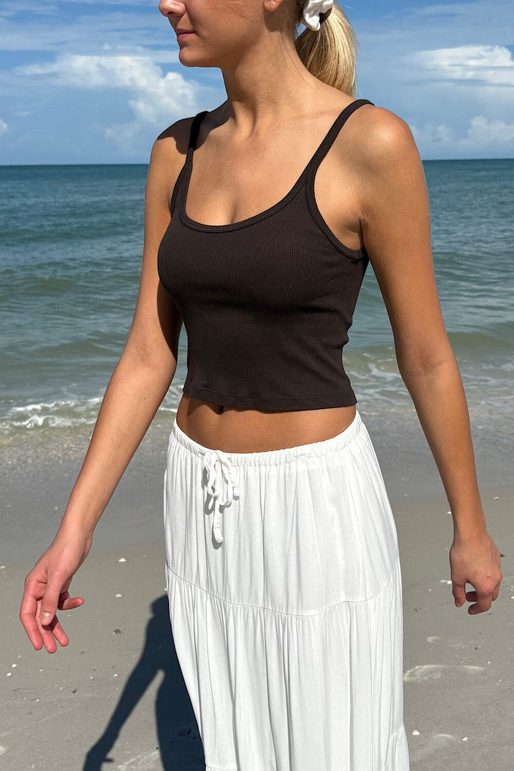Beyonca Crop Tank | Dark Brown / XS/S