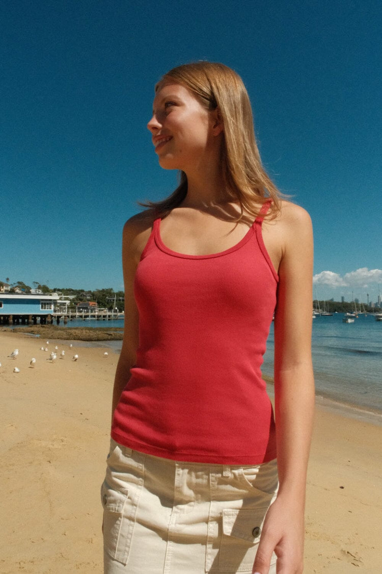 Beyonca Long Tank | Viva Magenta / XS/S