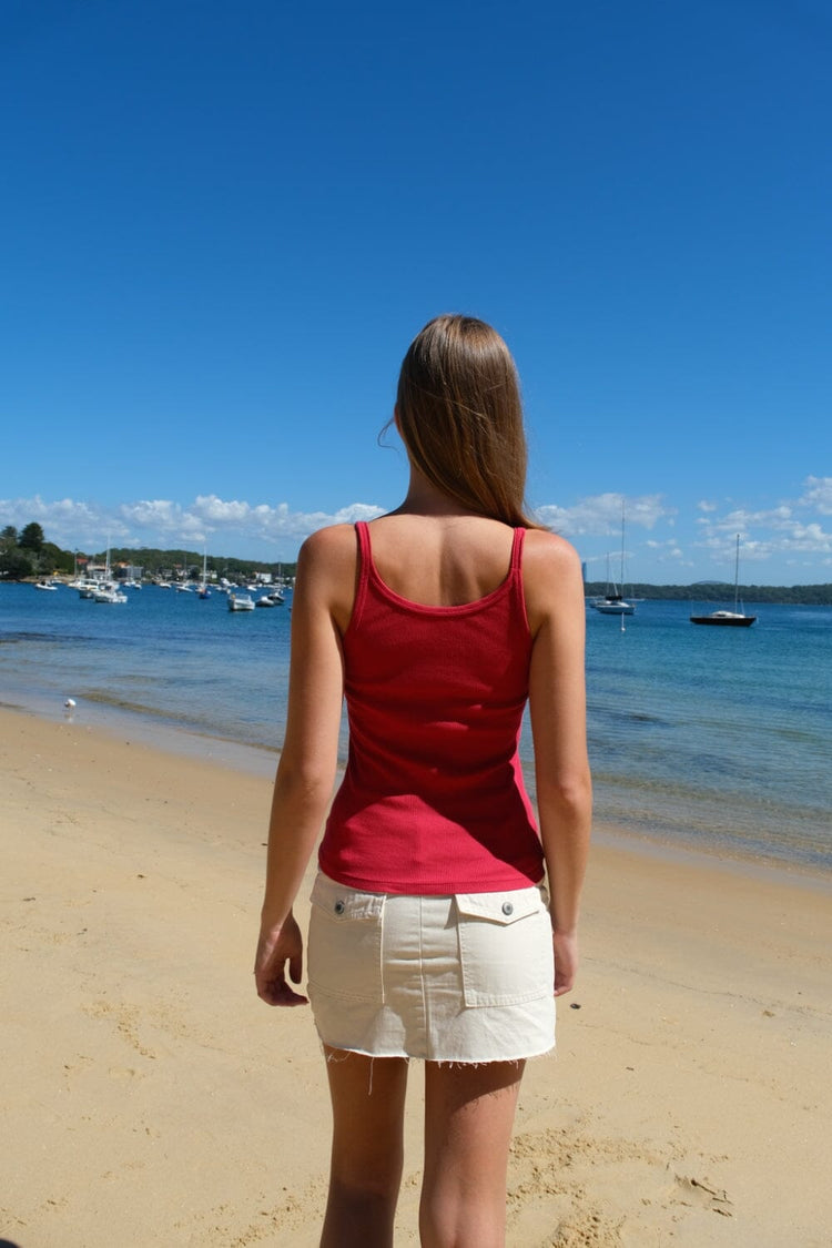 Beyonca Long Tank | Viva Magenta / XS/S